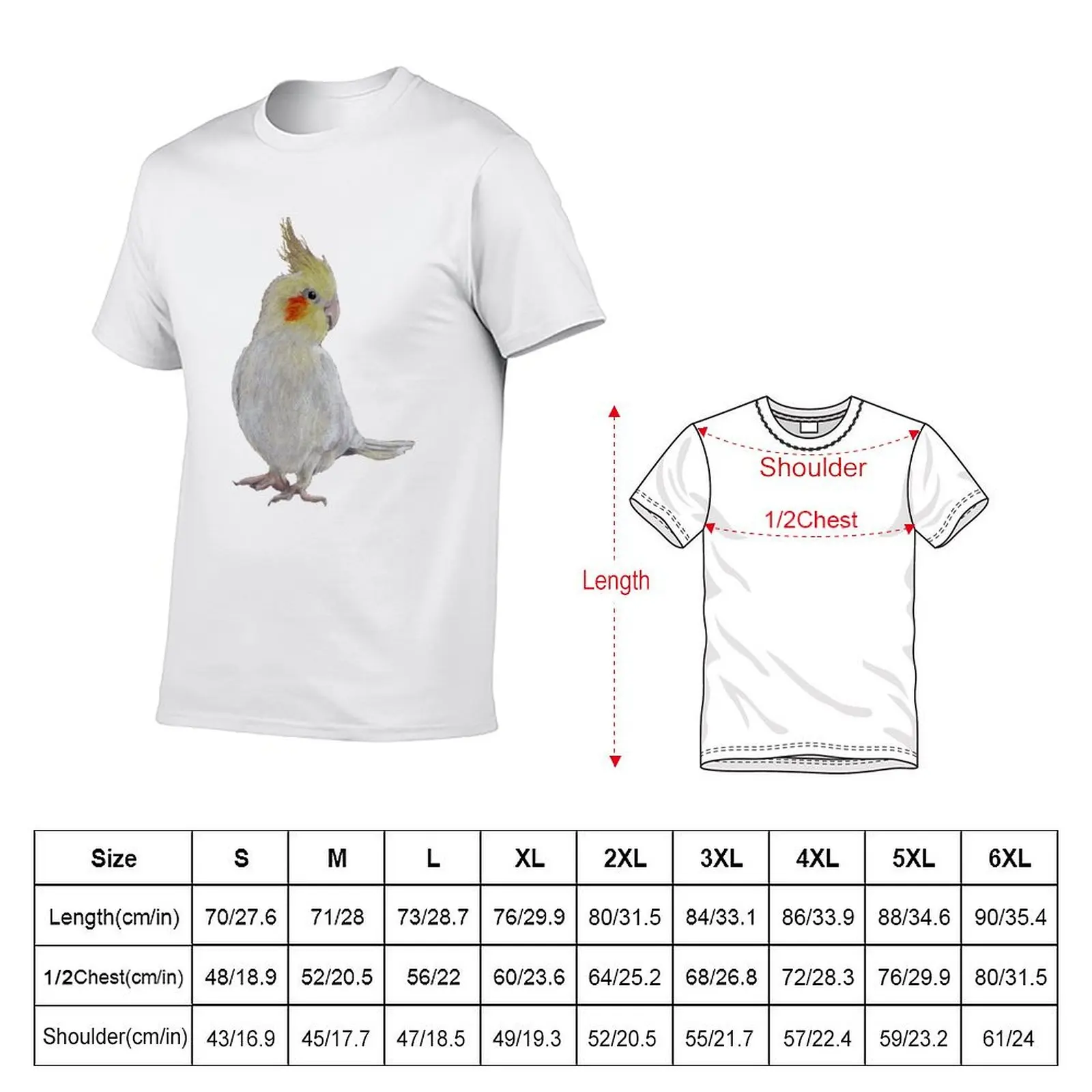 cockatiel t man t Old custom print T-Shirt designer shirt shirt