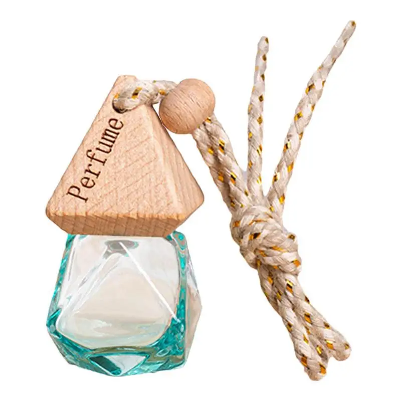 Hanging Car Air Freshener Bottle Aromatherapy Fragrance Essential Oil Diffuser Triangular Cap Hanging Perfume Pendant Auto Decor