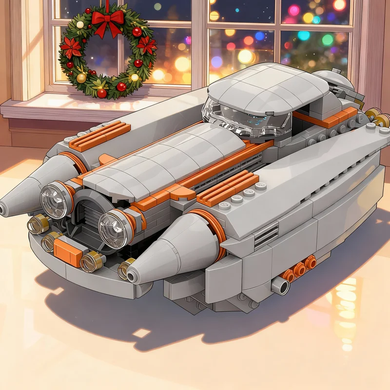 

645 деталей MOC: Конструктор «Звездный скоростной катер класса «Магистраль» (Корускан)», модель для сборки, развивающая игрушка, архитектурный конструктор, подарок на Рождество