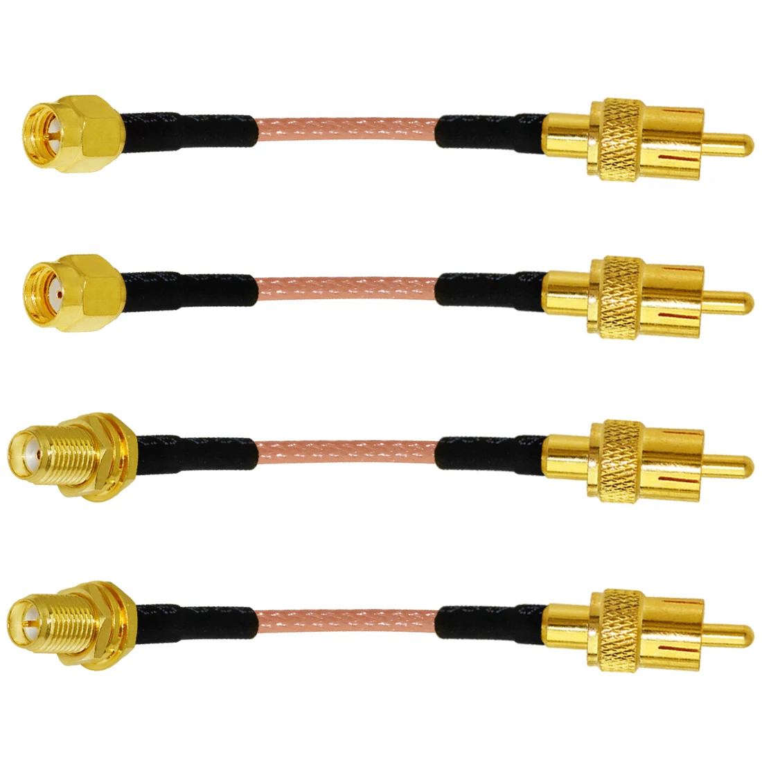 

1pc New SMA Male /Female Nut/RP to RCA Plug Pigtail Cable RG316 15cm NEW