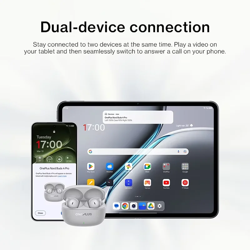 Auriculares OnePlus Nord Buds 4 Pro (versión global) con cancelación activa de ruido, 54 horas de autonomía y Bluetooth 6.0 7