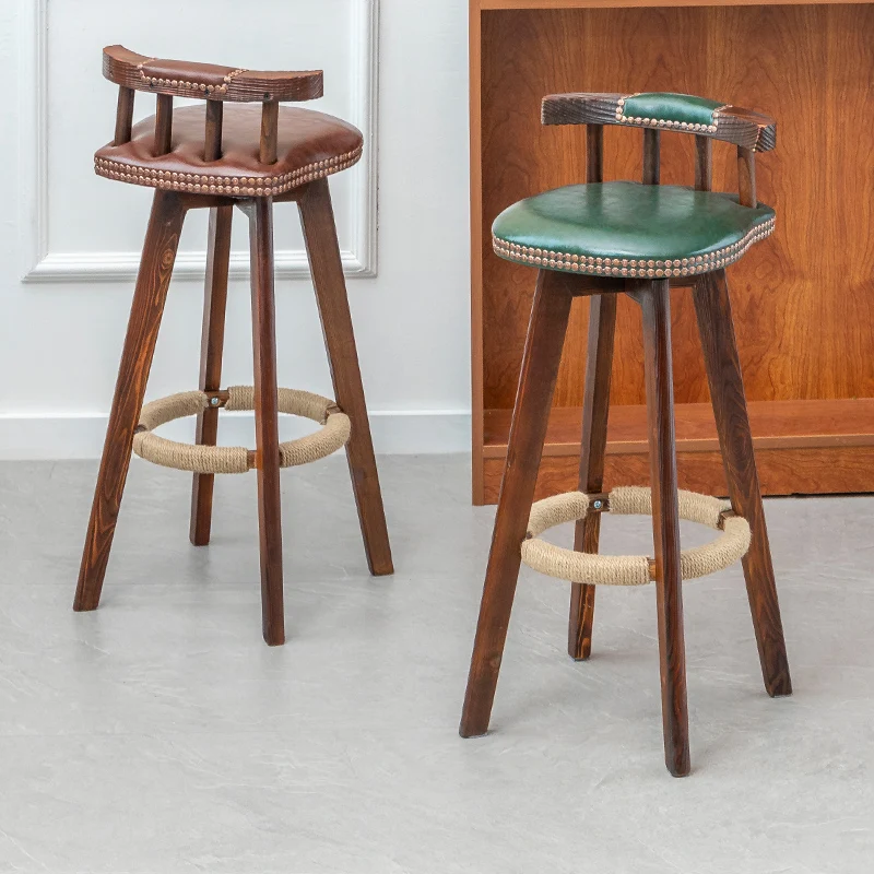 مقاعد المطبخ كرسي طويل الساق عالية المطبخ البراز جزيرة الحديثة مقاعد للبار الأخضر بار البراز مع مسند الظهر الطعام بار البراز الكراسي #2