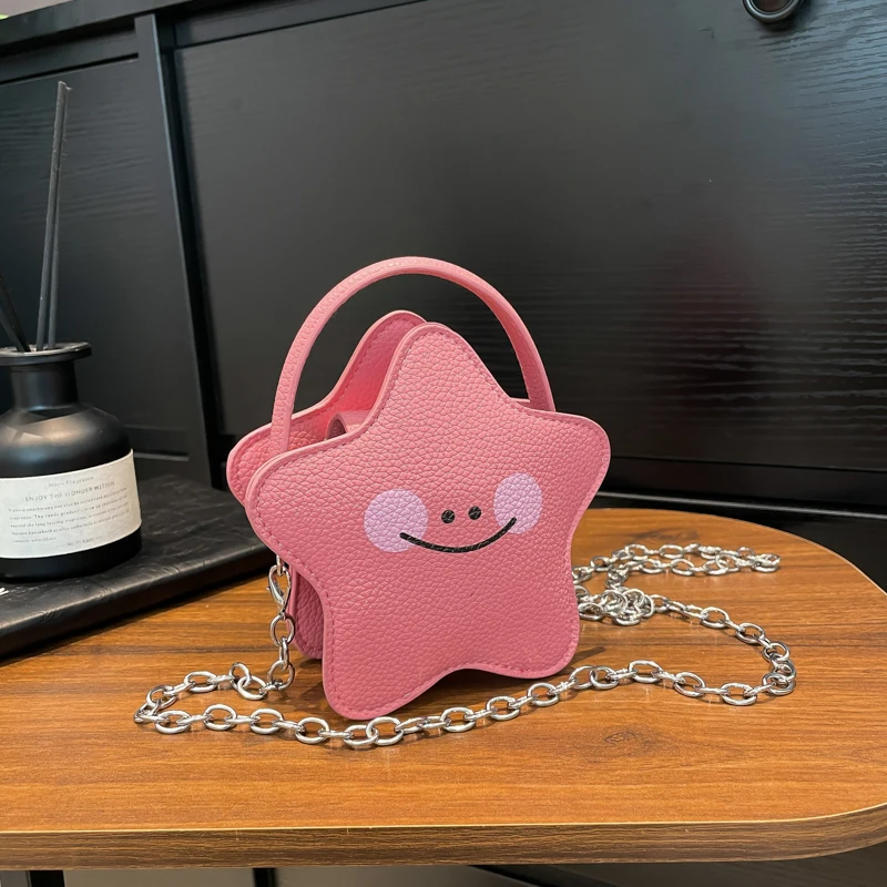 

2025 новые модные мини-сумки на плечо из искусственной кожи со звездами, свежие, популярные, модные, с цепочками, модные летние незаменимые женские сумки через плечо