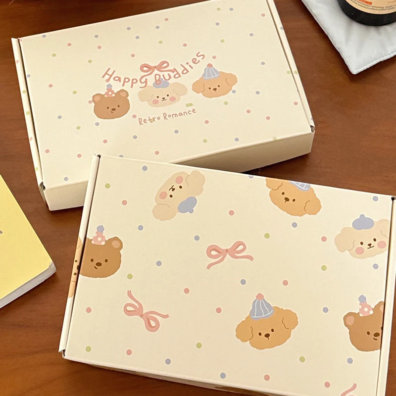 Scatole quadrate per aereo da compagnia Deluxe da 5 pezzi in giallo latte, ideali per regali