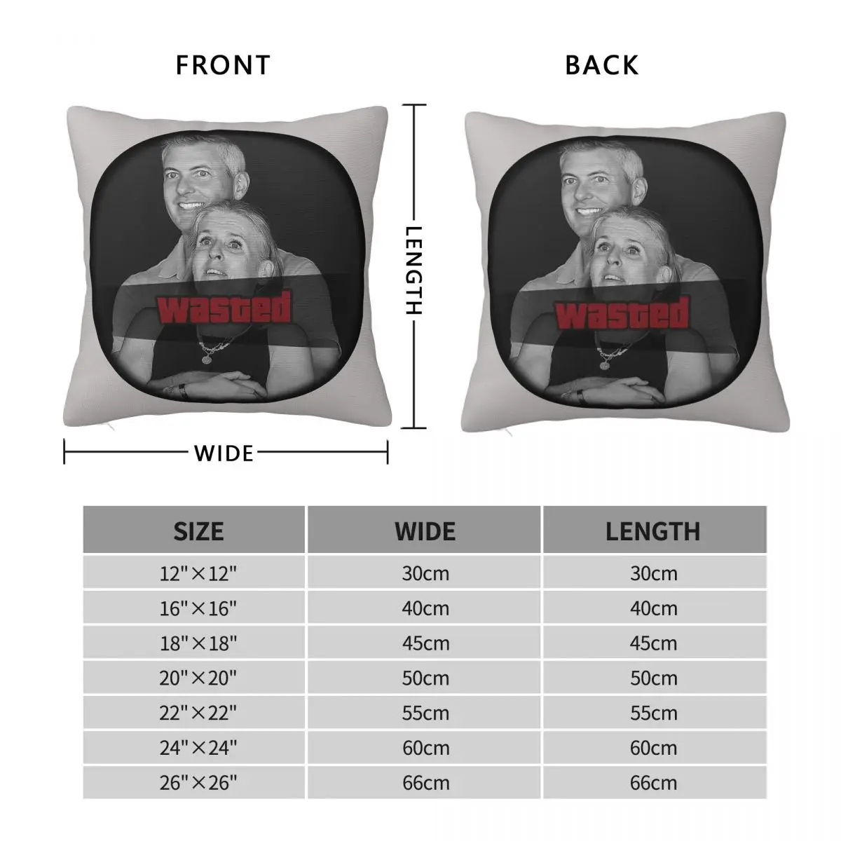 CEO Andy Byron Coldplay Concert Wasted Square Pillowcase Polyester Linen Velvet Pattern Zip Decorative Room Cover Wholesale 18