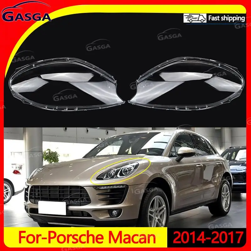 

GASGA для Porsche Macan 2014-2017 крышка фары автомобиля корпус лампы абажур крышка объектива заменить оригинальный абажур