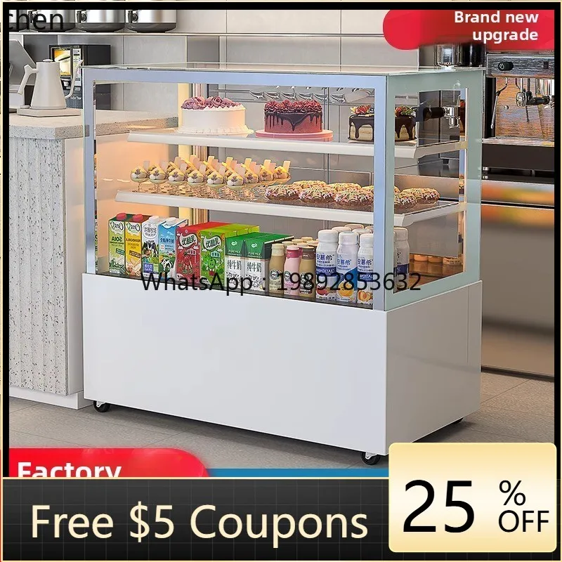 

Холодильный витринный шкаф ABB для кондитерских изделий, коммерческий настольный, с воздушным охлаждением, для десертов, напитков и свежих фруктов