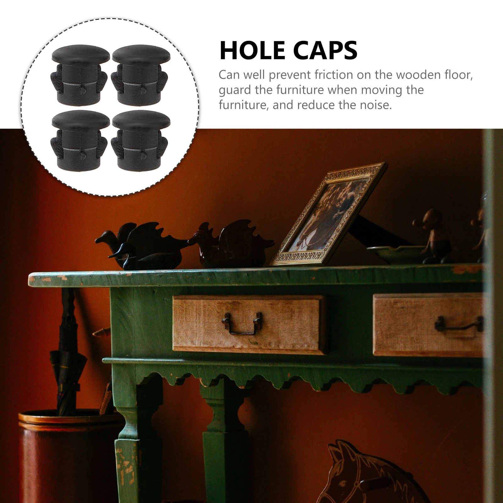 

200pcs Round Hole Plug Plastic Hole Plugs niture Leg Covers Floor Protection Locking Screw End Caps for Chairs Shelving