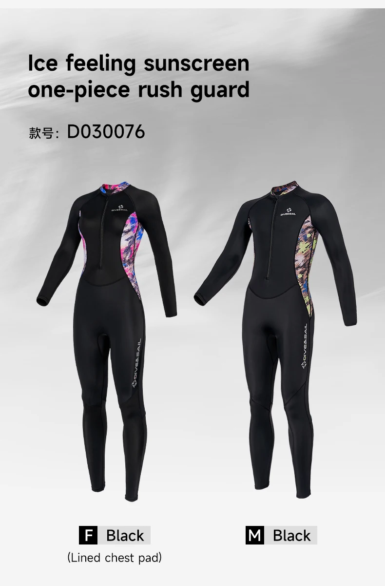 Tauchhautanzug für Damen und Herren, Ganzkörper-Rashguard, Badebekleidung, dünner Neoprenanzug, einteiliger Badeanzug, schnell trocknend, UV-Schutz – Detail 6
