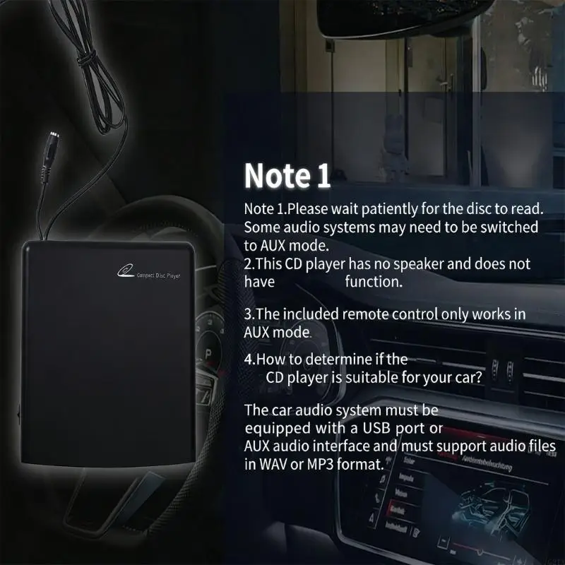 Universal Vehicle Music Player Having USB And AUX For Quality Playback From Different Devices
