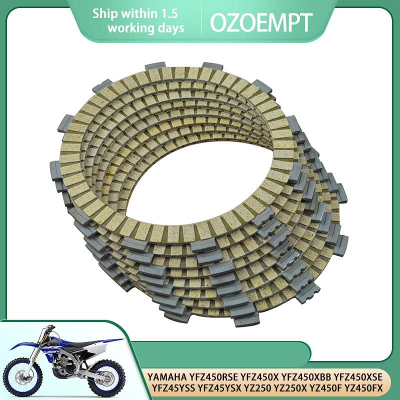 

OZOEMPT Fibrous Clutch plate Apply to YAMAHA YFZ450RSE YFZ450X YFZ450XBB YFZ450XSE YFZ45YSS YFZ45YSX YZ250 YZ250X YZ450F YZ450FX