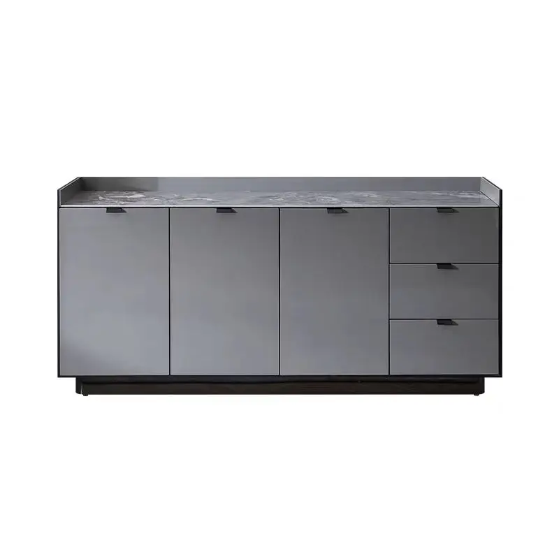 

#Italian High-End Modern Wood Sideboard Minimalist MDF Dresser for Bedroom or Kitchen Storage Cabinet for Home Dining Furniture