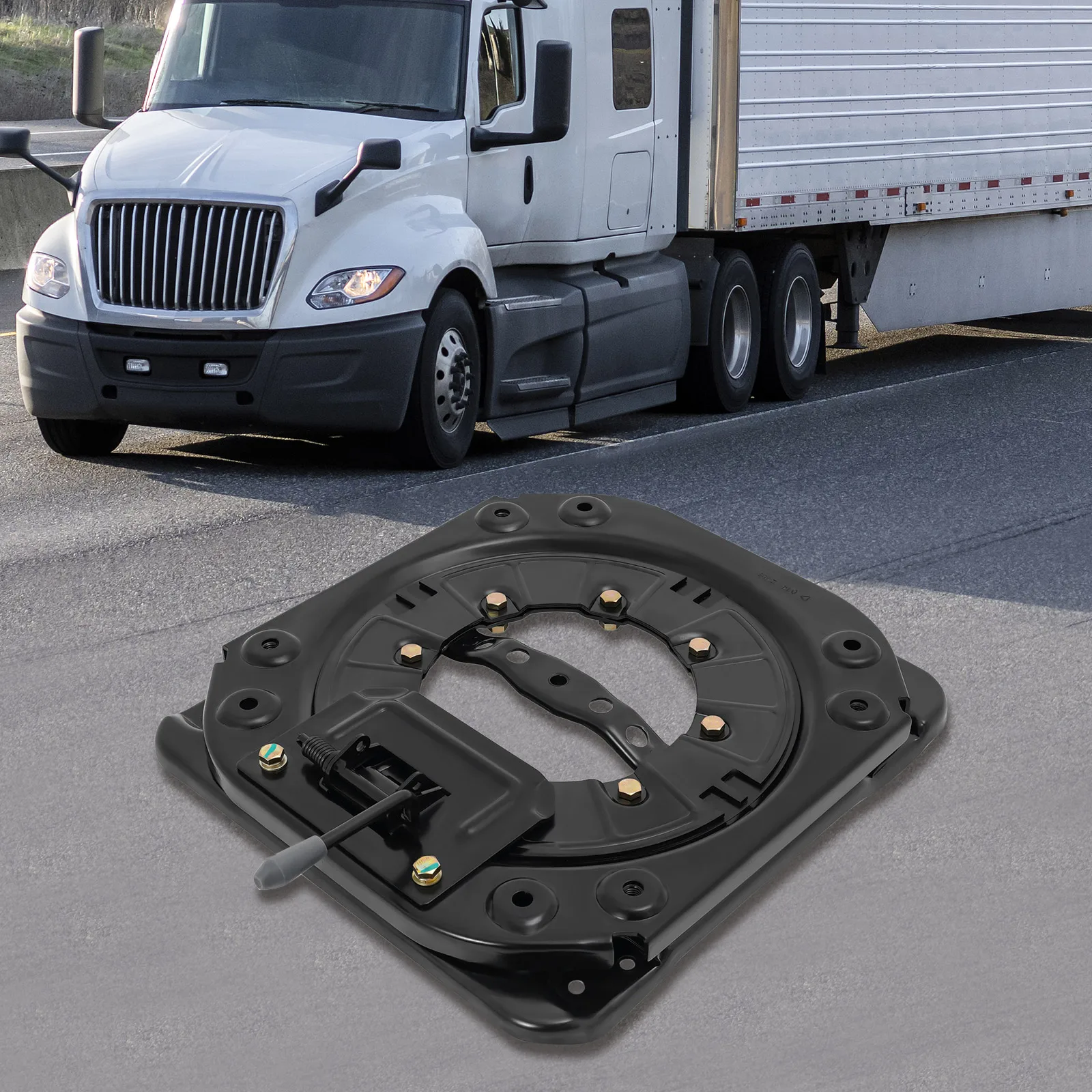 قاعدة دوارة لمقعد RV بزاوية 360 درجة من الفولاذ المدرفل على البارد 130 كجم تحميل عالمي مناسب لشاحنة التخييم المتنقلة