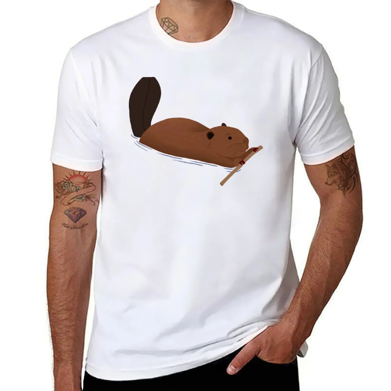 

Beaver T-Shirt t shirts for man cotton funny mens graphic t shirts T-Shirt