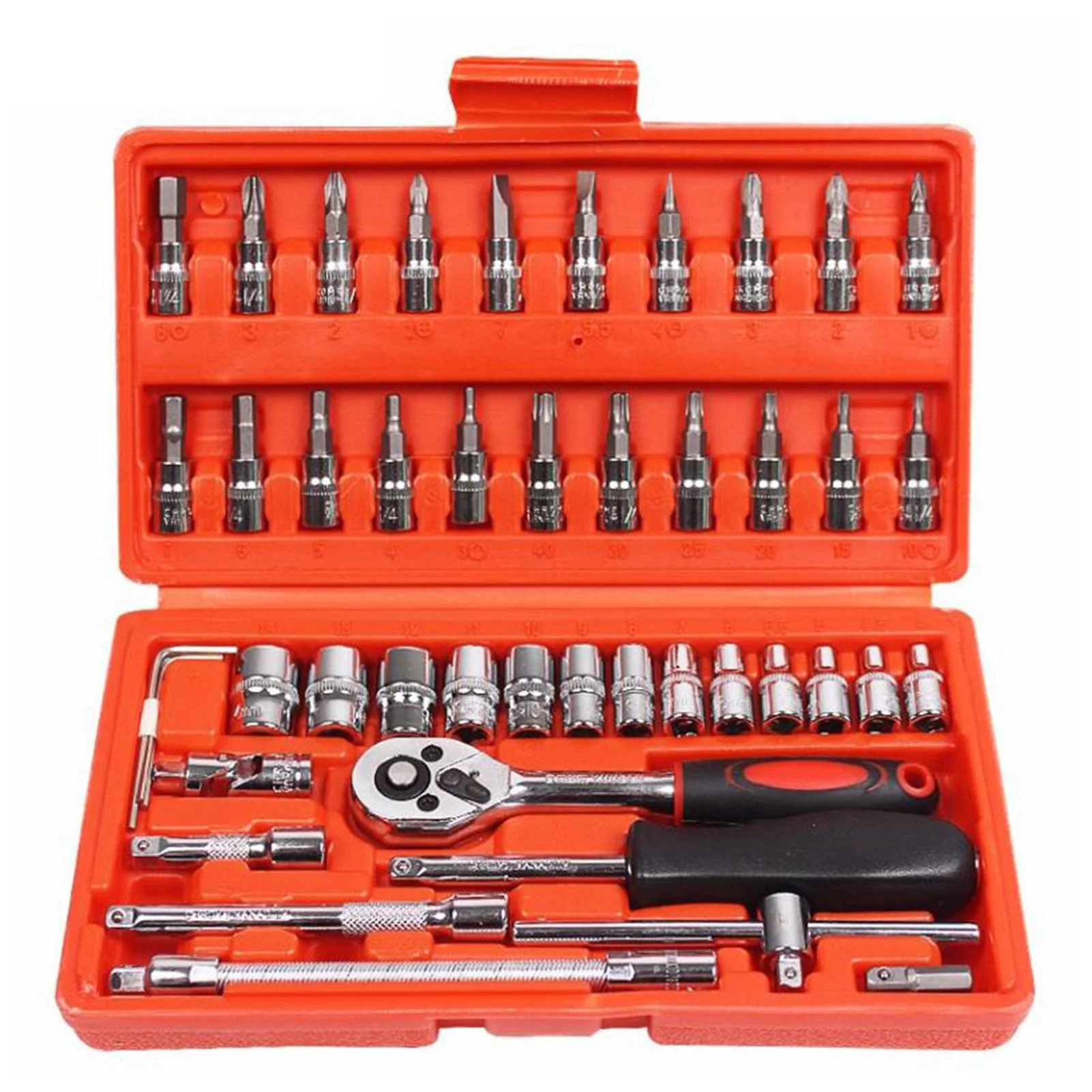 

Ratchet Socket Wrench Set Hand Tool Kit with Case Multifunction Household Repair Tools Kit Car Repair Tool Kit
