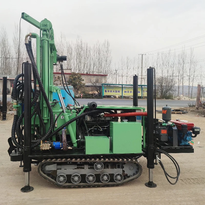 Customized precision crawler water well drill rig, the drilling machine drill 160m accurately, uses less diese ensures water