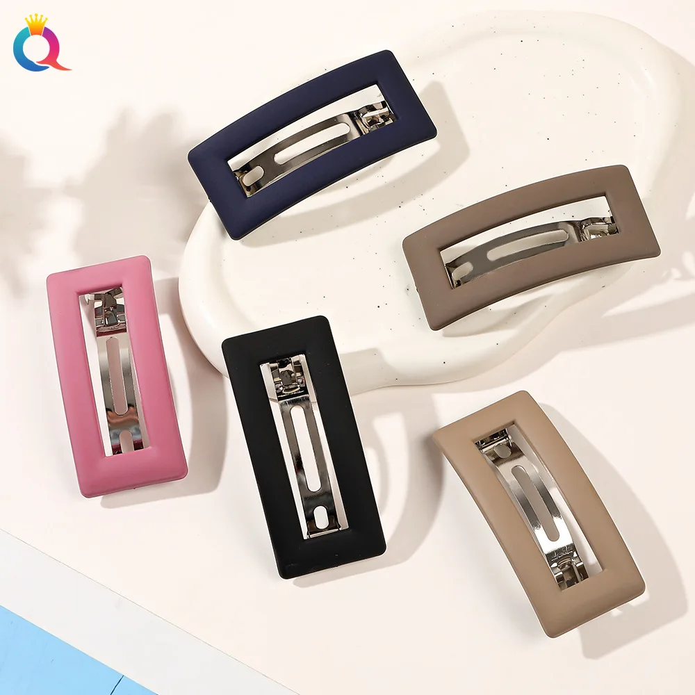 

1pc Korean Matte Spring Hair Clip Back of Head Bun Maker Simple Ponytail Top Claw for Women Daily Styling Wholesale