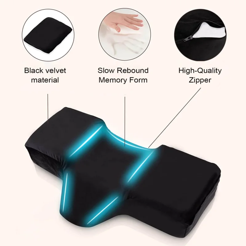 SENSE LASHES Lash Pillow U-shaped Neck Support Soft Pillow Memory Foam Eyelash Extension Pillow with Pocket almohada de pestañas