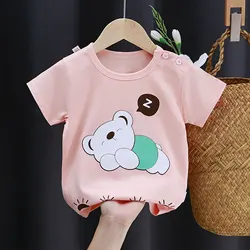 Baby Summer T-Shirts Kids Toddler Children's Clothing Cartoon Print Cotton Tee Tops Boys and Grils Clothes