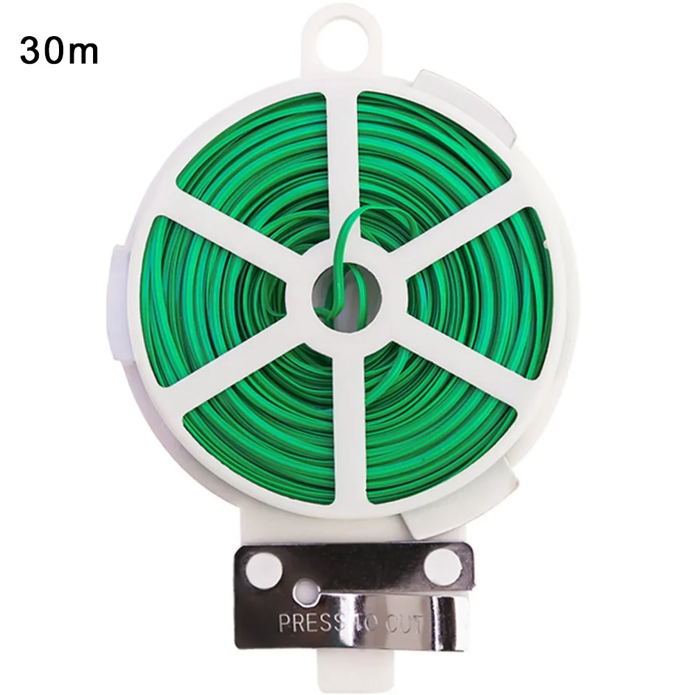 Coate String Fixed Rope Coiled Wire Garden Ties Iron Wire Steel Pipe Fittings With Cut Plant Ties 20/30/50/100M