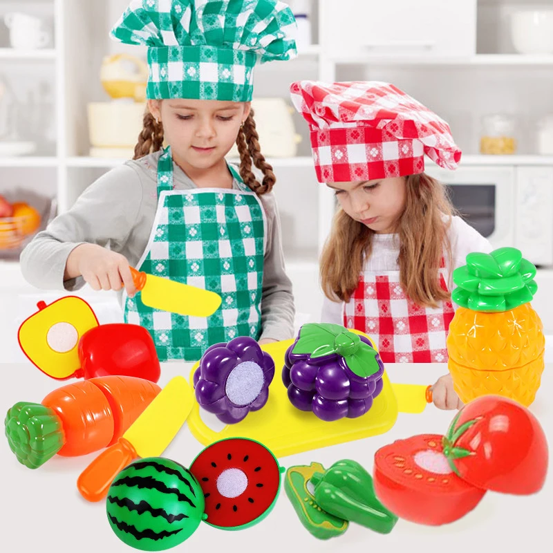 6/10Pieces Of Cutting Toys Children's Toys Simulation Of Fruits And Vegetables Playing At Home Cutting And Watching Game