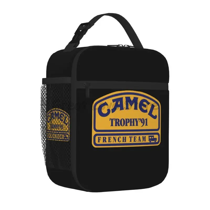 Camel Trophy 91 Insulated Lunch Bag Portable Reusable Thermal Lunch Box with Zipper for Women Men Picnic Beach Travel Camping