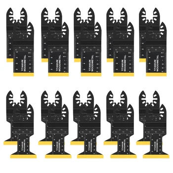 티타늄 진동 톱날 키트, 금속 절단, 멀티툴, Dewalt Bosch Worx, Milwaukee Ryobi, 20개에 적합