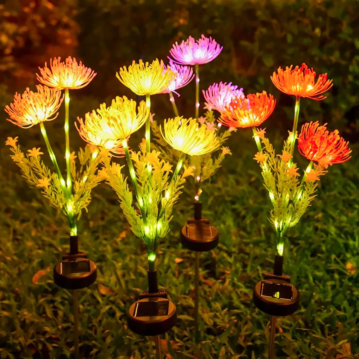 

На солнечной энергии, цветок на берегу, открытый двор, атмосфера, пейзажное украшение, имитация цветка, светодиодный светильник для сада и газона