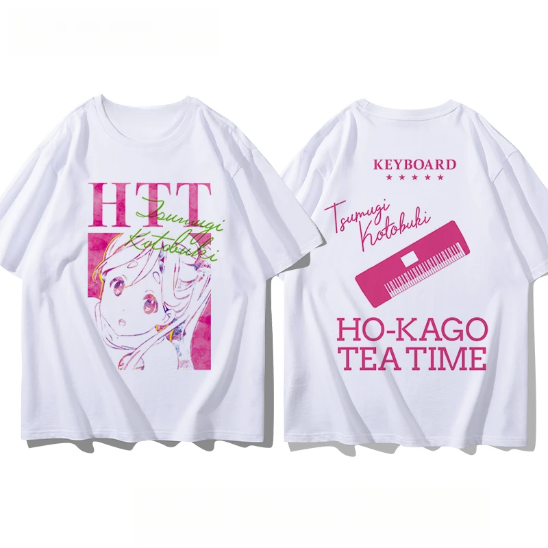 K-ON Hirasawa Yui Anime Cosplay camiseta de manga corta Unisex hombres mujer camiseta