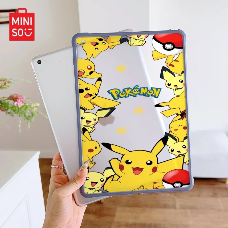 

Miniso Pokemon Pikachu iPad blueTransparent anti-Drop case, suitable for iPad Pro 2022/2024,iPad Air3/5th, Mini 6,iPad 6/10th