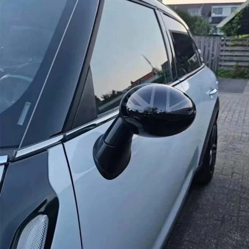 2Pcs/Set The Black Flag Rear View Mirror Covers Sticker For Mini Cooper S Clubman R55 R56 R57 R58 R59 R61 Paceman R60 Countryman