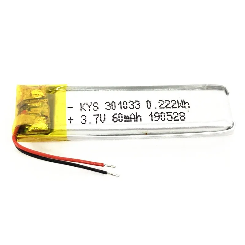 buy more will cheap Pure Cobalt 301033 301032 301035 3.7V 60mAh Smart Band Earphones Polymer Lithium Battery