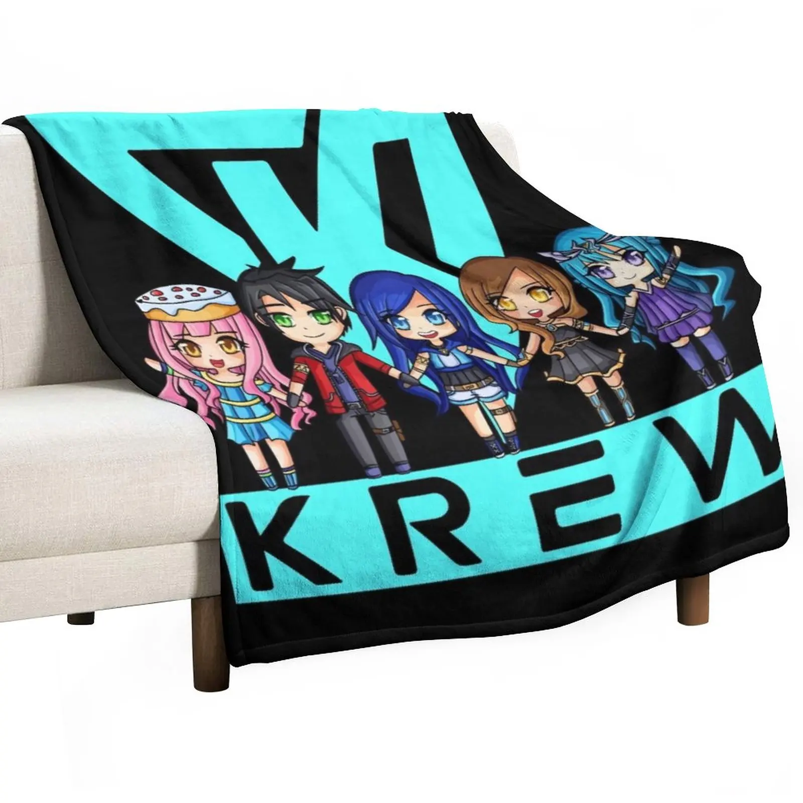 

Krew Throw Blanket cosplay anime Picnic Blanket Luxury Designer Blanket Beach Blanket