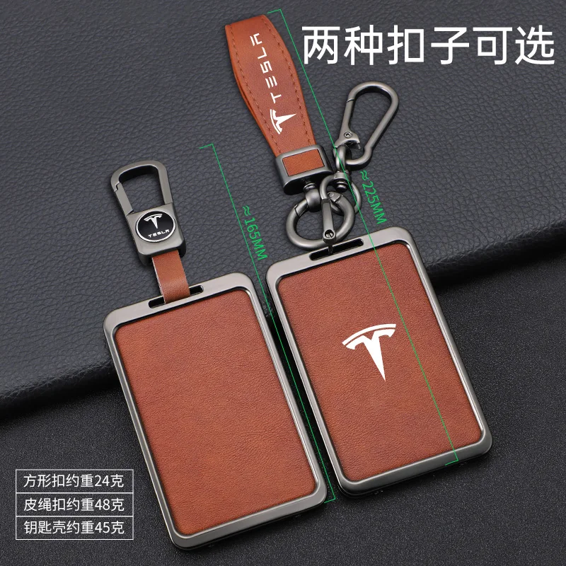 Custodia protettiva per chiave di carta Smart NFC per Auto in pelle in lega di zinco per Tesla Model 3 Model S Model X Model Y accessori per Auto