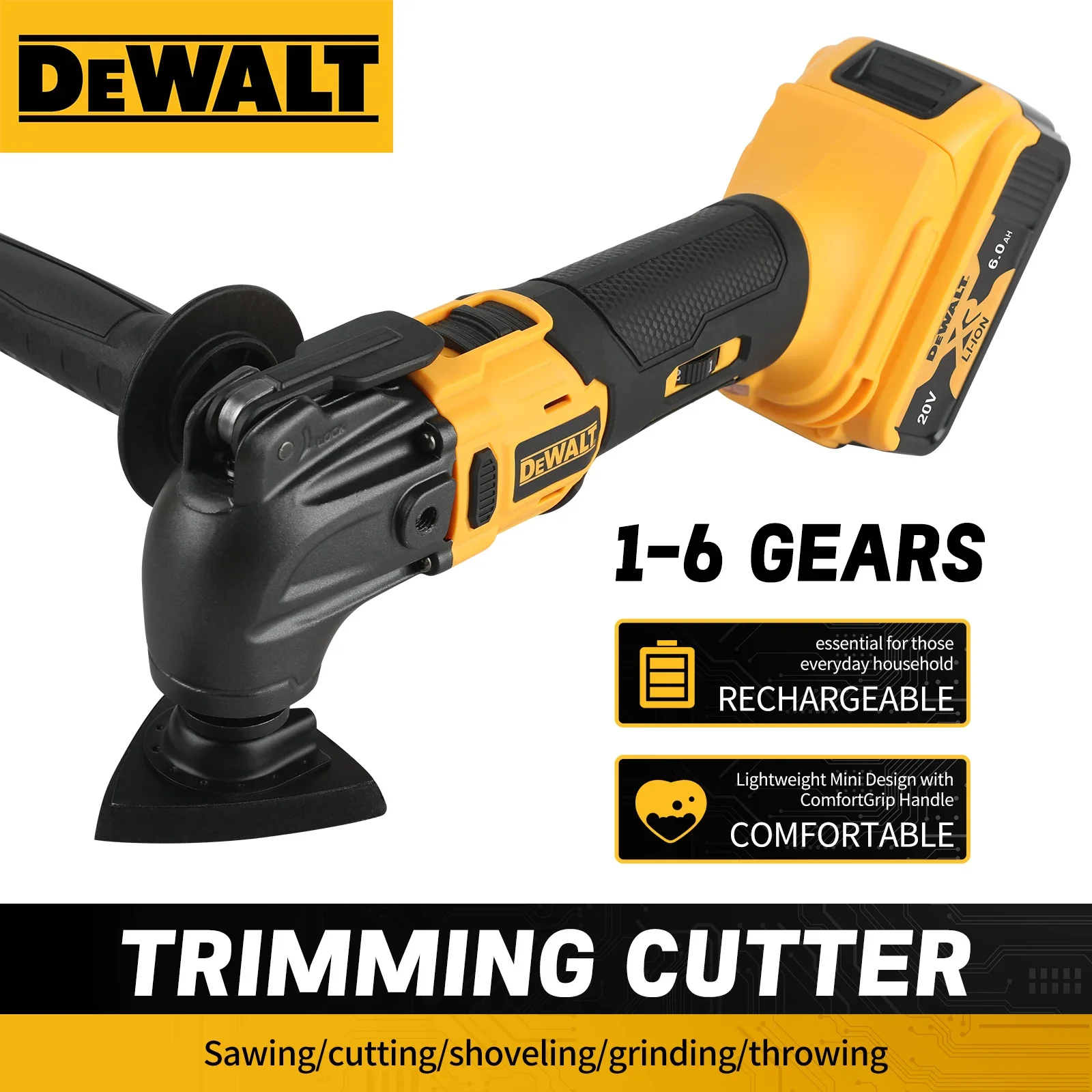 

DEWALT 20V MAX Brushless Cordless Oscillating Multi Tool 5 Accessories Included! Tool Free Quick Change for Effortless Cutting
