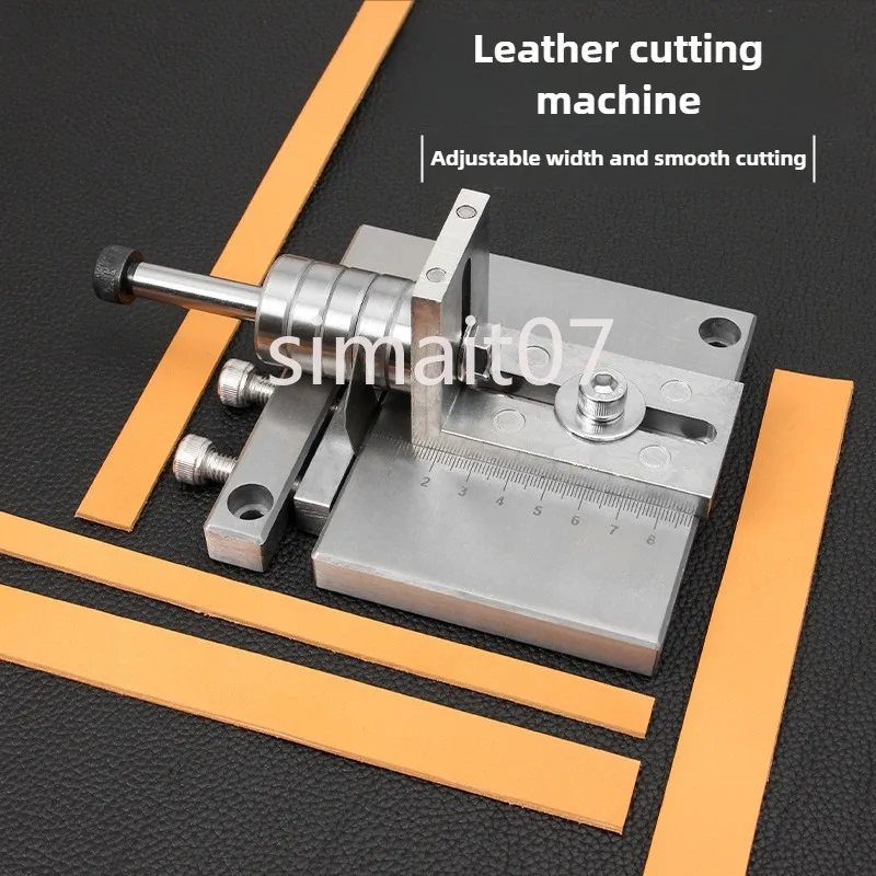 

Adjustable Leather Belt Cutter - Portable Aluminum Alloy Tool for Handmade Leather DIY Crafts