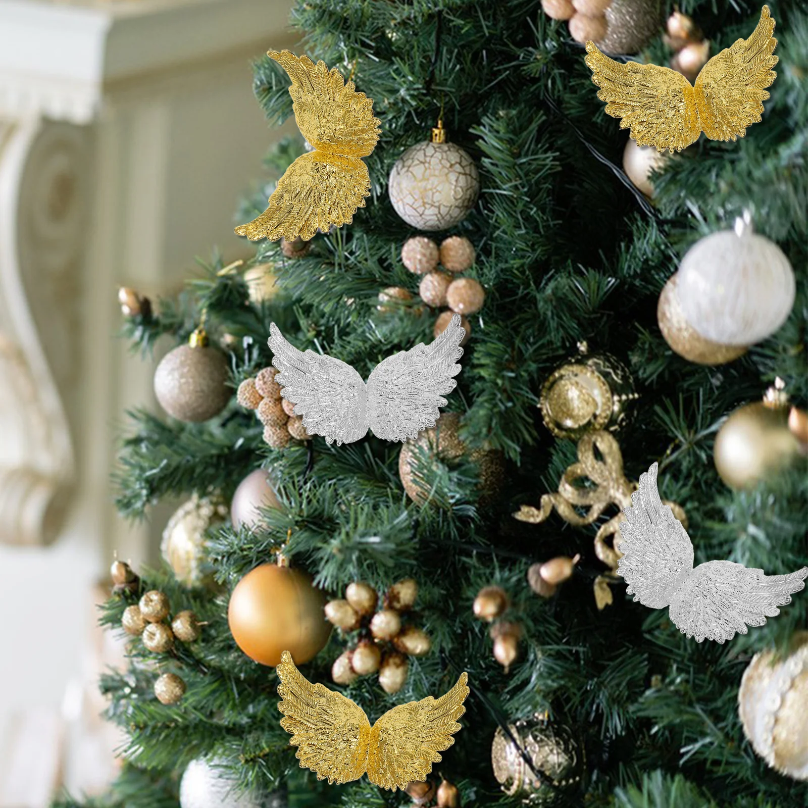 Mini ailes d'ange décoratives, 24 pièces, pour bricolage, ornements de gâteaux, accessoires artisanaux pour fête d'anniversaire et de mariage, décoration d'aile