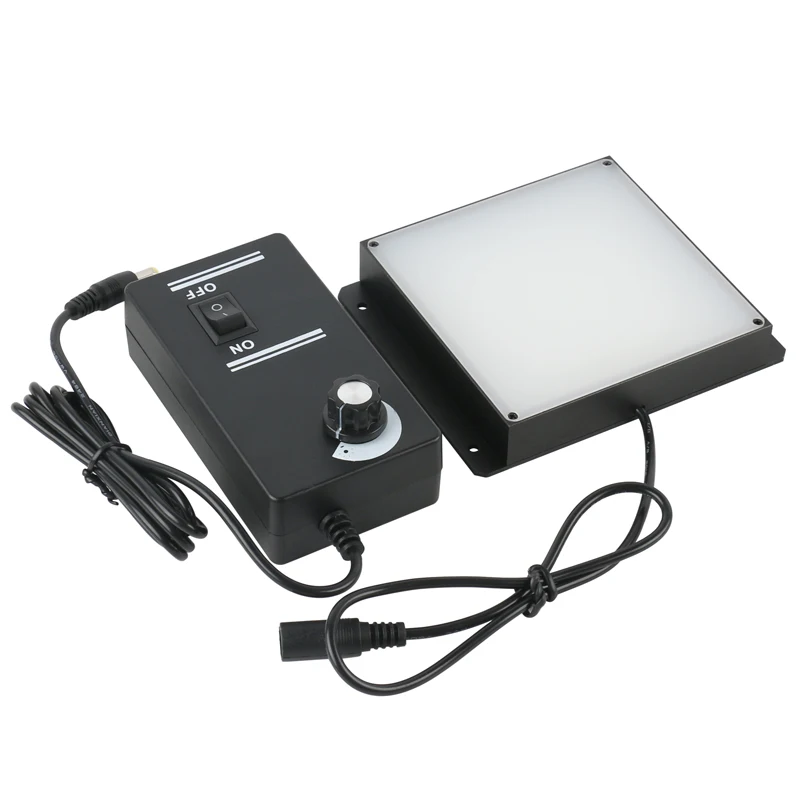 140 LED 100x100mm Square Adjustable Transmitted Light Source Back Light Bottom Illuminator For Phone Data Line Glass Sensor