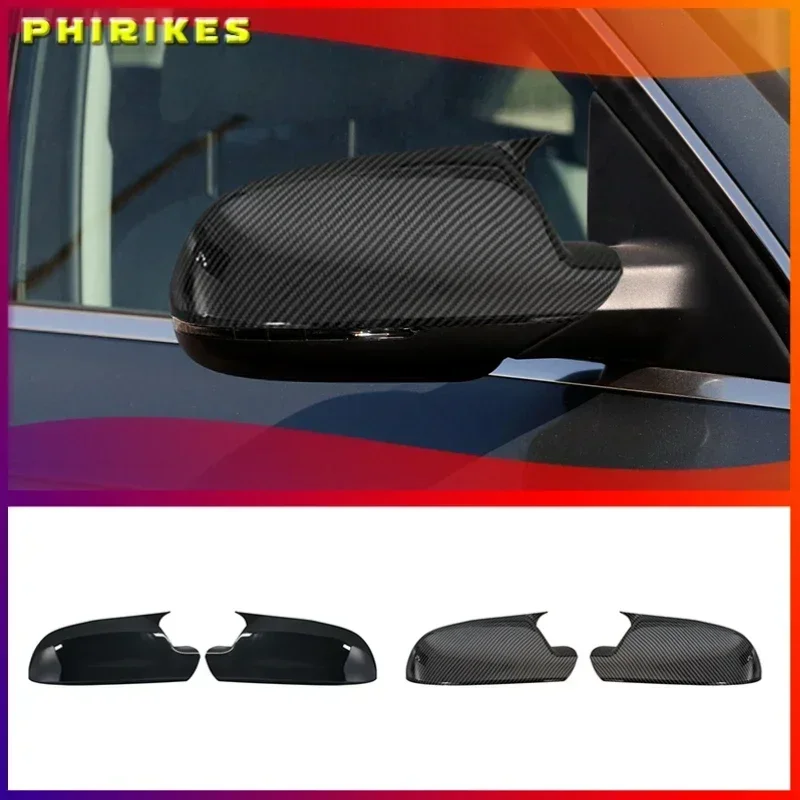 

For Audi A3 8P A4 A5 B8.5 S5 RS3 RS4 RS5 2 PCs Rearview mirror Cap ABS Carbon Fiber Look Mirror Cover