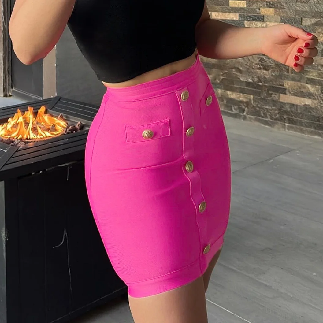 

Willbenice High Waist Lovely Pink Beaded Bandage Skirts Mini Slim Elastic Party Birthday Bodycon Skirts Maxi Cheap Knitted Skirt