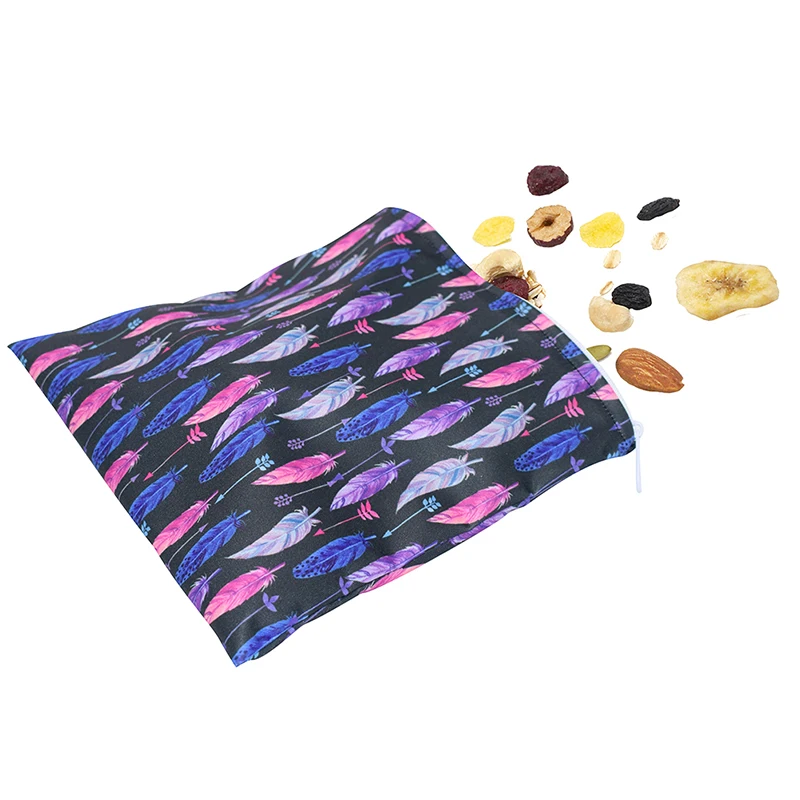 3pcs Reusable Snack Bag Waterproof Bread Sandwich Bag Pouch For School Camping