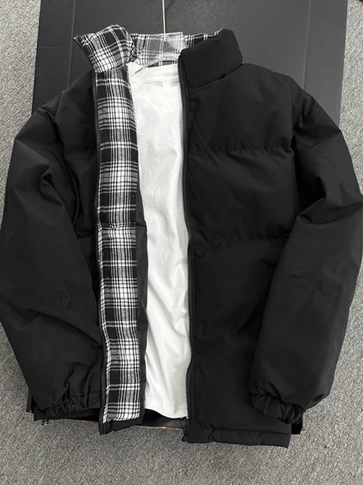 

Thiened American Sle Хлопковая куртка Мужская зимняя клетчатая теплая одежда для хлеба Sle Модное брендовое хлопковое пальто Cleanfit Верхняя одежда
