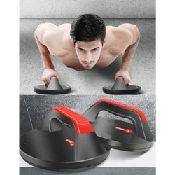 1 Pair Rotatable Round Pushup Support  Abdomen Trainer EVA  Anti-skip 360° Push Up Rack Body Training Board  Abdominal Exercise