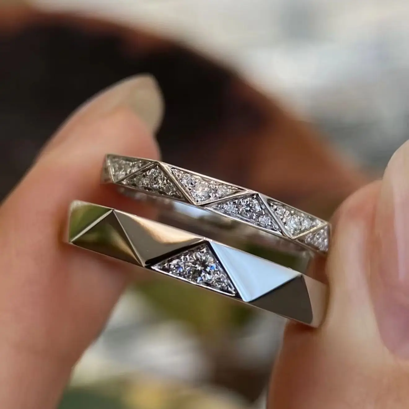 French Style Luxury Classic  High Quality S925 Silver 5A Grade Zircon Small ice Cubes Ring Women are Rings Festival Holiday Gift