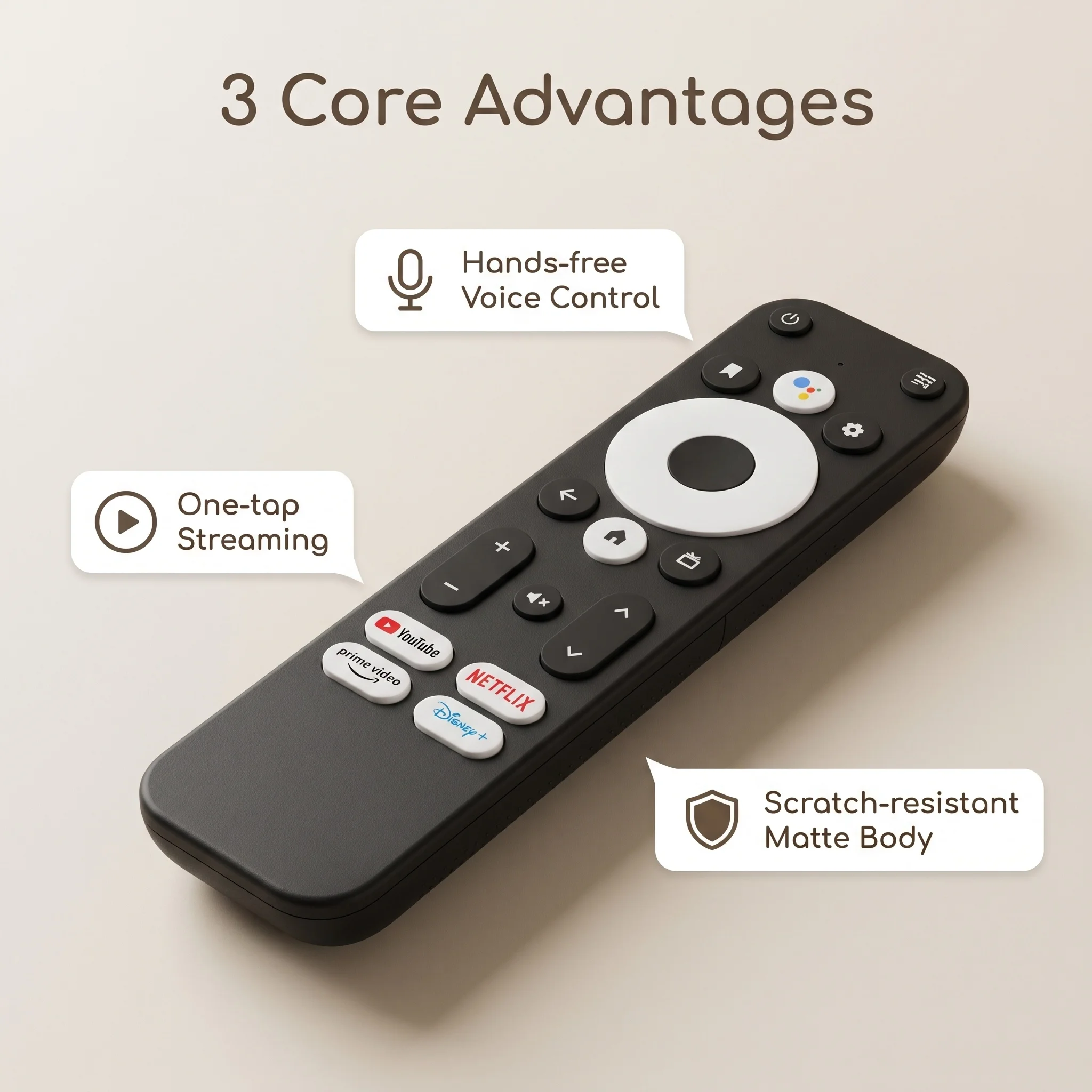 Pilot Bluetooth FAZV z funkcją głosową do GD1 Google TV Stick Android 11 4K S905Y4 5G WiFi Smart TV Box — zdjęcie produktu 3