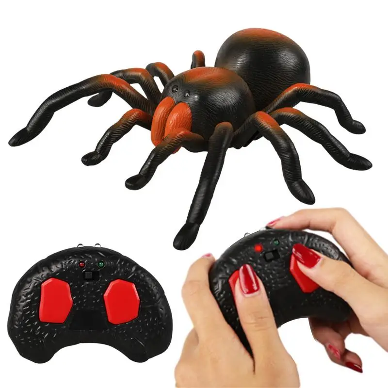 

Novelty Remote Control Spider Realistic Halloween Spider Toy Electric Crawling Spider Prank Toys Funny Gifts For Kids Boys Girls