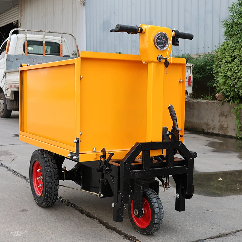 Multi-Function Manual Mini Engineering Dump Cart 3 Wheels Electric Farm Cart 500kg Heavy Duty Trolleys