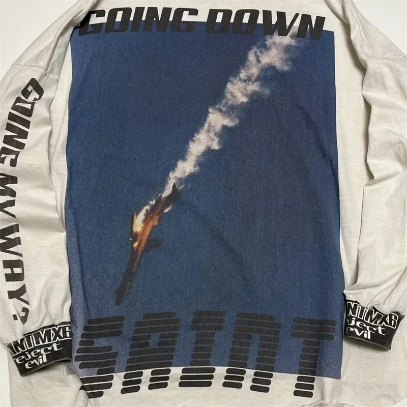 White Washed SAINT MICHAEL Oversized Pullovers Men Women 1:1 Best Quality Vintage Hoodies