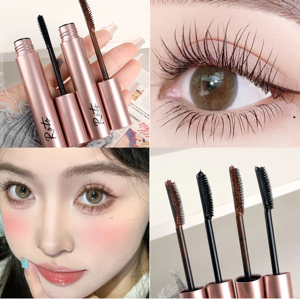 Dauerhafte Mascara Matte Schwarz Braun Wasserdicht Schnell Trocknend Verlängerung Wimpern Gekräuselt Worden Mascara Wimpern Verlängerung Frauen Koreanische Make-Up