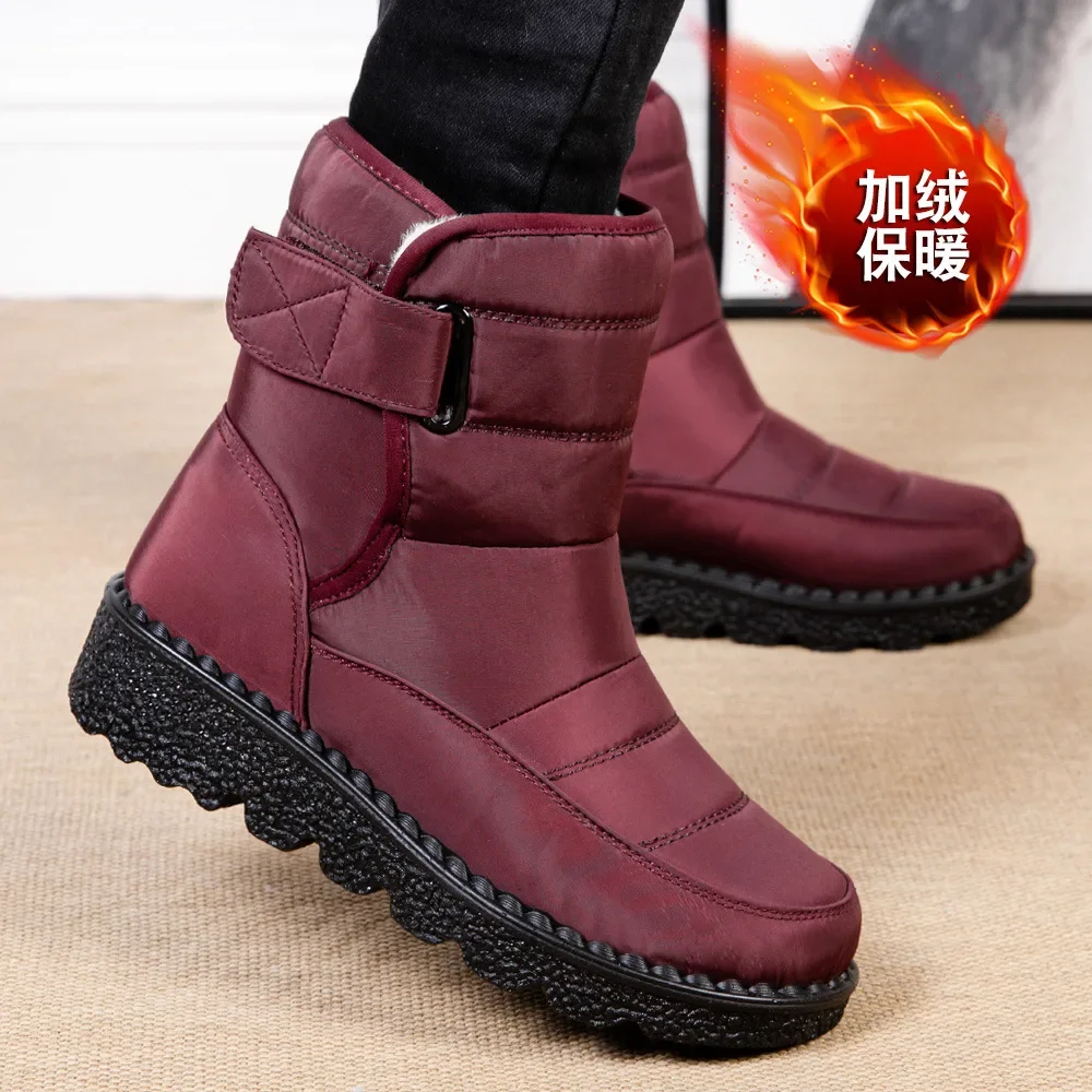 

Boots Women Non Slip Waterproof Winter Snow Boots Platform Shoes for Women Warm Ankle Boots Cotton Padded Shoes Botas De Mujer